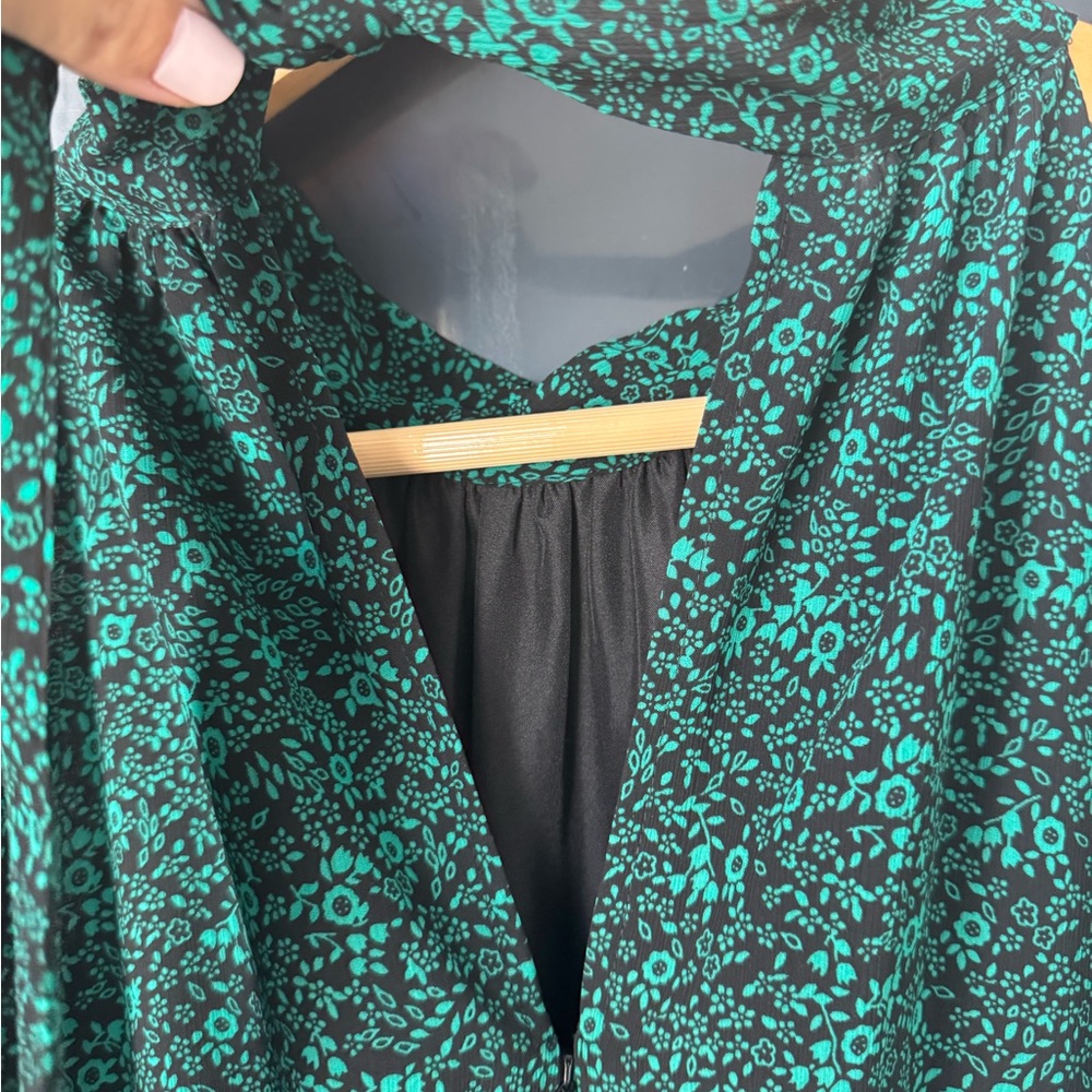 J.Crew Green Halter Maxi Dress Size 4 - Picture 6 of 8